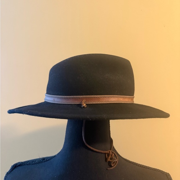 Black Harley Davidson Wool Hat with Brown Leather Detail main image 2